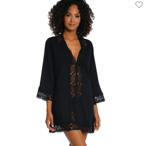 La Blanca Island Fare V- Neck Tunic Cover Up Sz Extra Small - Picture 2 of 10